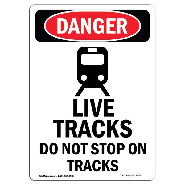 Safety Sign, OSHA Danger, 18